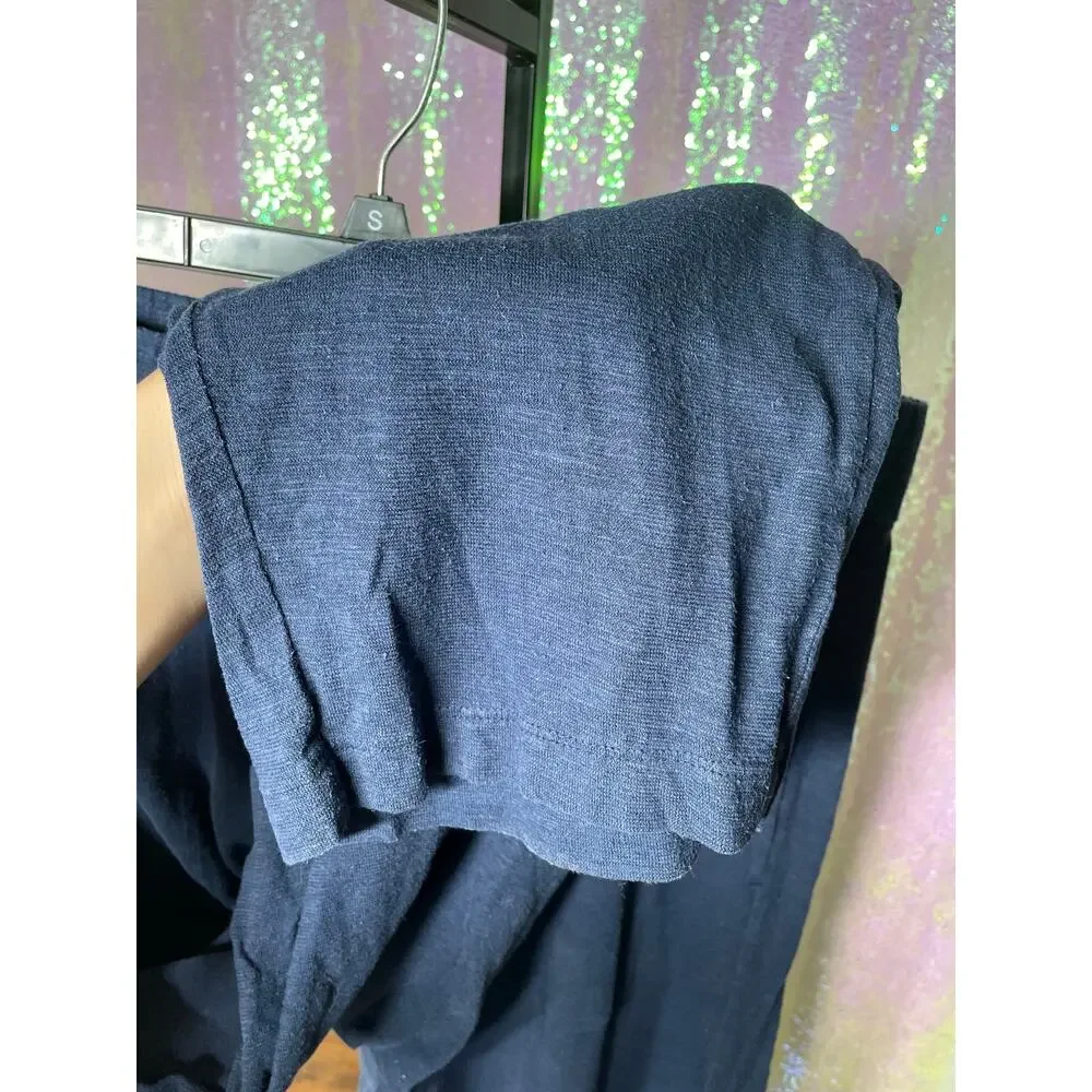 Eileen Fisher Lantern Pants Womens Medium Blue Pull On Organic Cotton Hemp - Picture 5 of 7
